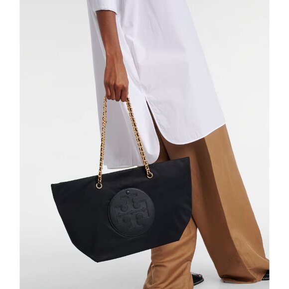 Tory Burch Ella Chain Tote Bag Black OS - Picture 5 of 16